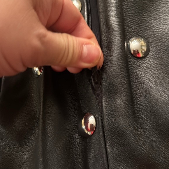 NWT ALEXANDER WANG LAMBSKIN BLACK LEATHER SKIRT IN SIZE 2. - Picture 7 of 9